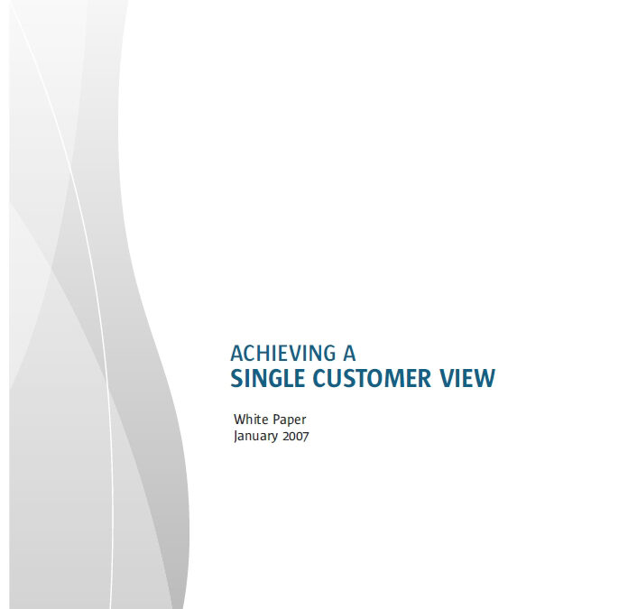 Achieving a Single Customer View with an SOA