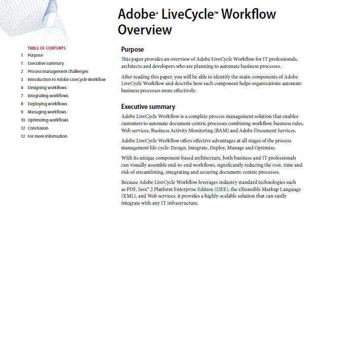 Adobe LiveCycle Workflow Overview