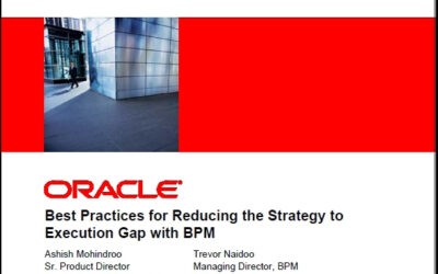 Best Practices for Reducing the Business Strategy to Execution Gap with BPM