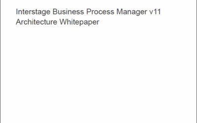 Interstage Business Process Manager v11 Architecture