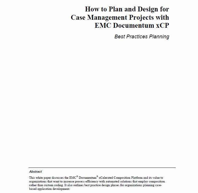 How to Plan and Design for Case Management Projects