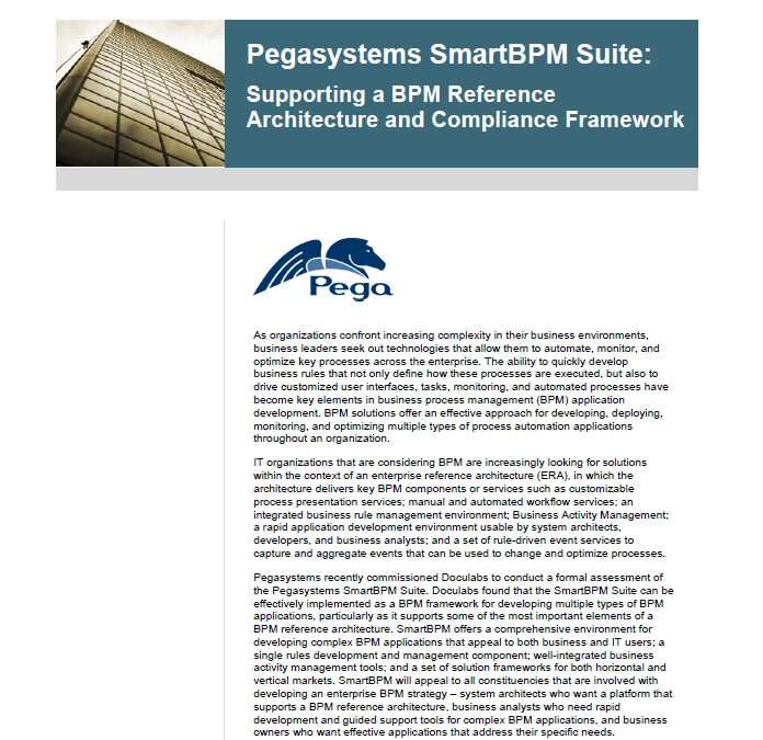 Supporting a BPM Reference Architecture and Compliance Framework