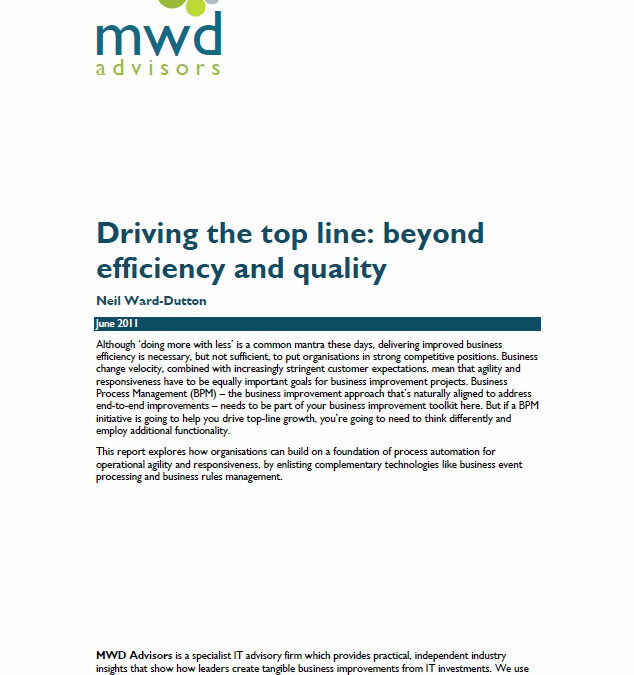 Driving The Top Line: Beyond Efficiency And Quality